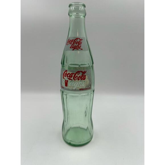 Vintage 1997 Green Glass Coca Cola Light Coke Bottle Made In Mexico - Picture 3 of 3